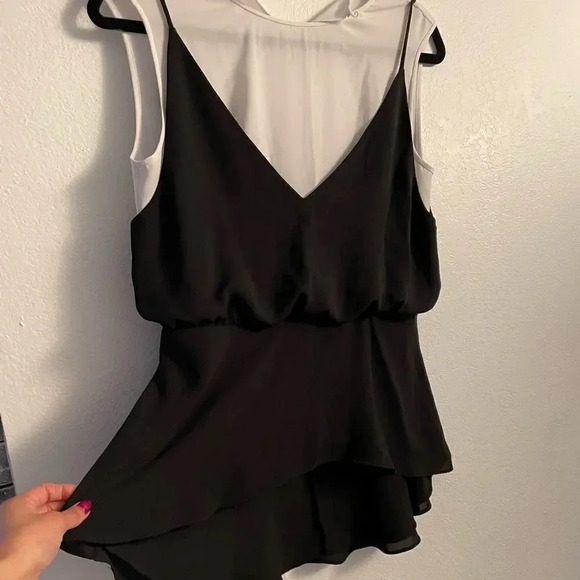 BCBGMaxAzria Black&White Layered peplum - Picture 6 of 13